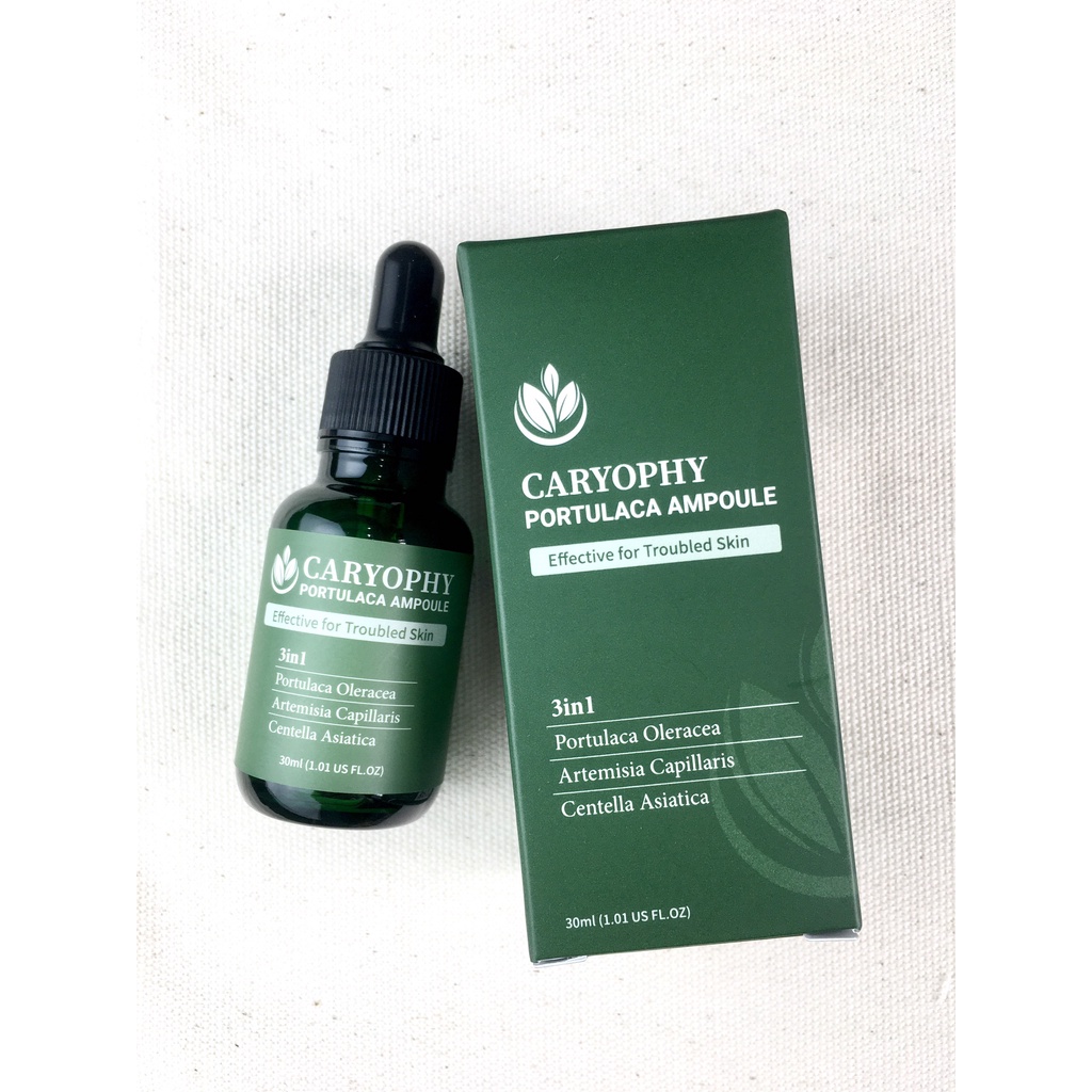 Tinh chất Serum rau má giảm mụn mờ thâm Caryophy Portulaca Ampoule 10ml và 30ml