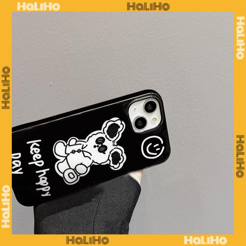 Ốp điện thoại TPU mềm hình chó đeo kính mát màu đen thích hợp cho dòng iPhone 14 13 12 11 Plus Pro Max 7 Plus X XR