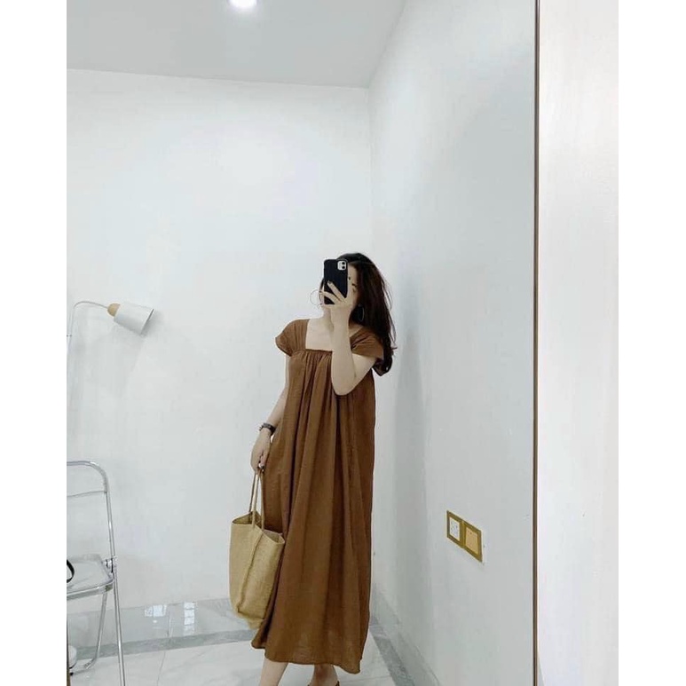 Váy suông trơn 2 dây to xinh 4 màu