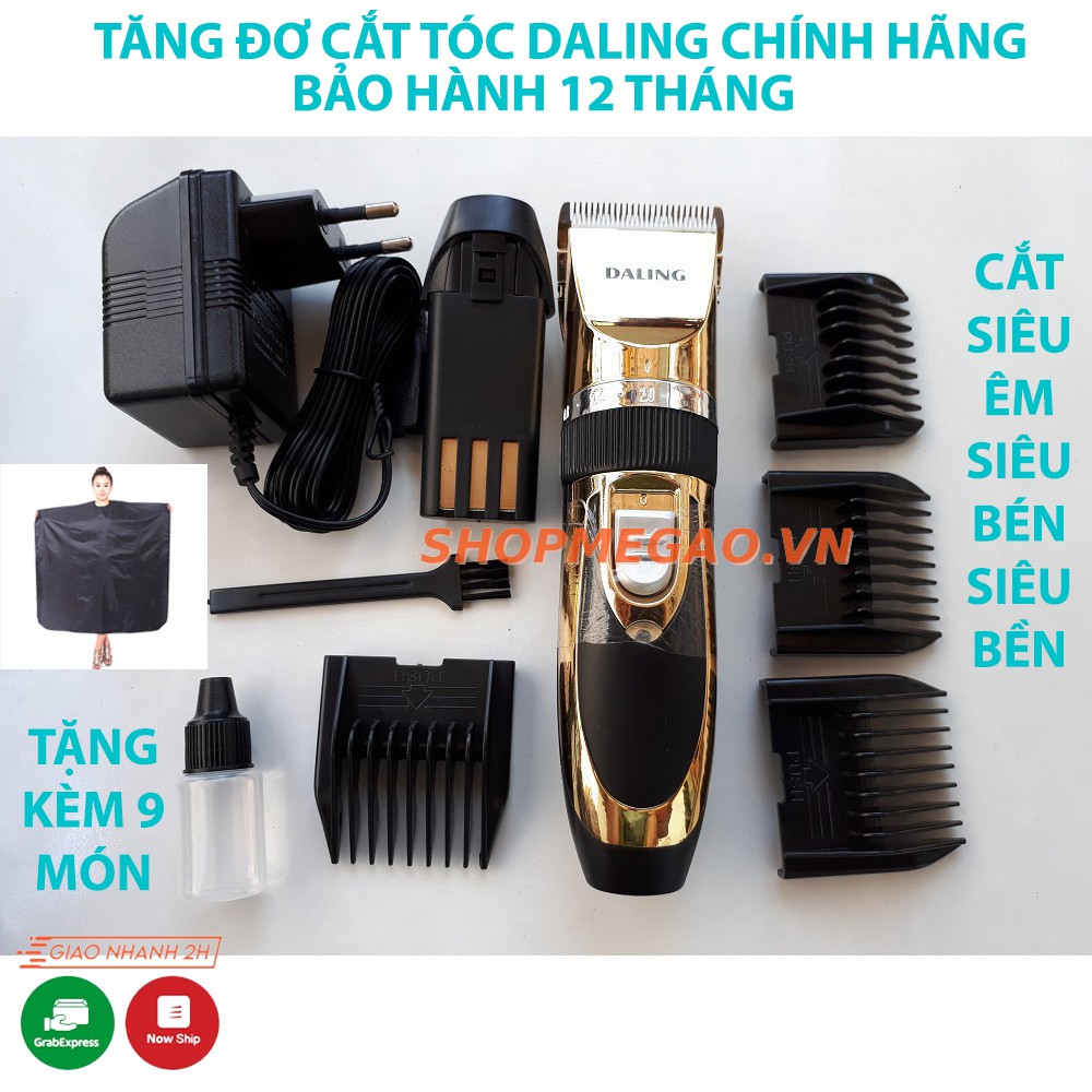 Tăng đơ cắt tóc Daling 1006 công suất 12W tặng kèm 9 món phụ kiện,Tông Đơ cắt tóc Daling 1006 ( BH 12 Tháng)