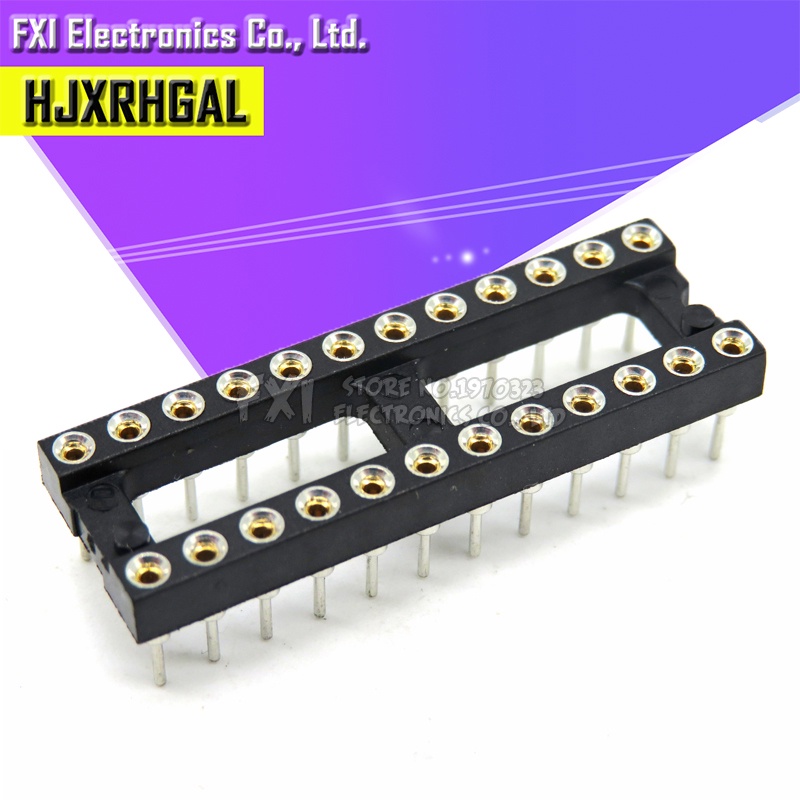 Set 10 Đầu Nối IC Tròn 24 Chấu 2.54MM DIP DIP24 IC 24PIN Mới