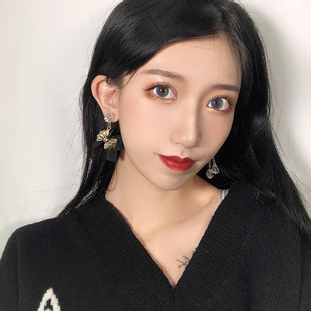 Bông Tai Đính Nơ Hình Trái Tim Bằng Nhung Thời Trang Dành Cho Nữ