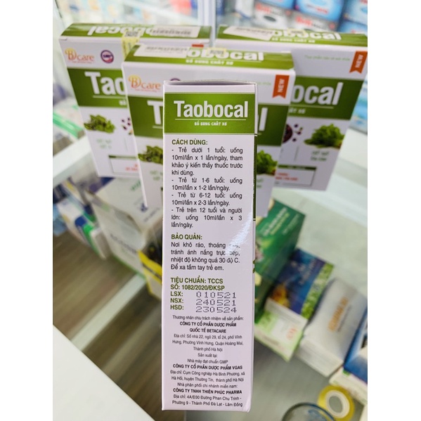 Taobocal- Bổ sung chất xơ- H10 ống