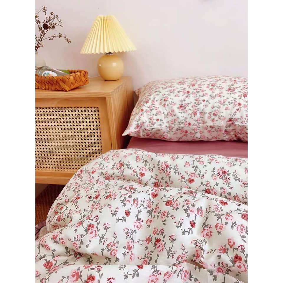 Bộ chăn ga gối Cotton Living 4 món mát rượi cho mùa hè