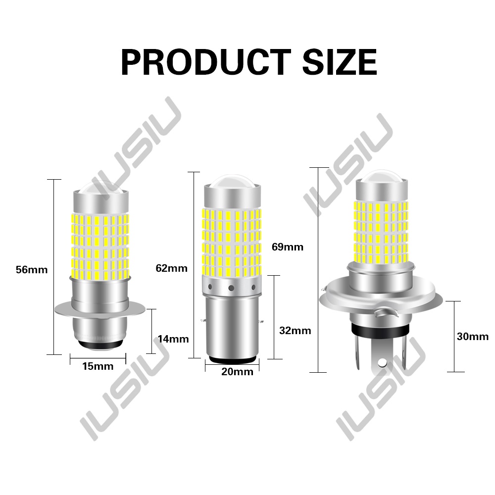 Đèn Pha Led Sương Mù Chạy Ban Ngày H4 P15D BA20D Dành Cho Xe Mô Tô Xe Hơi