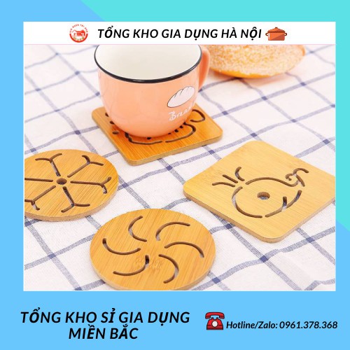 MIẾNG LÓT CỐC ĐĨA NỒI BẰNG GỖ SANG CHẢNH 9,5CM 2193