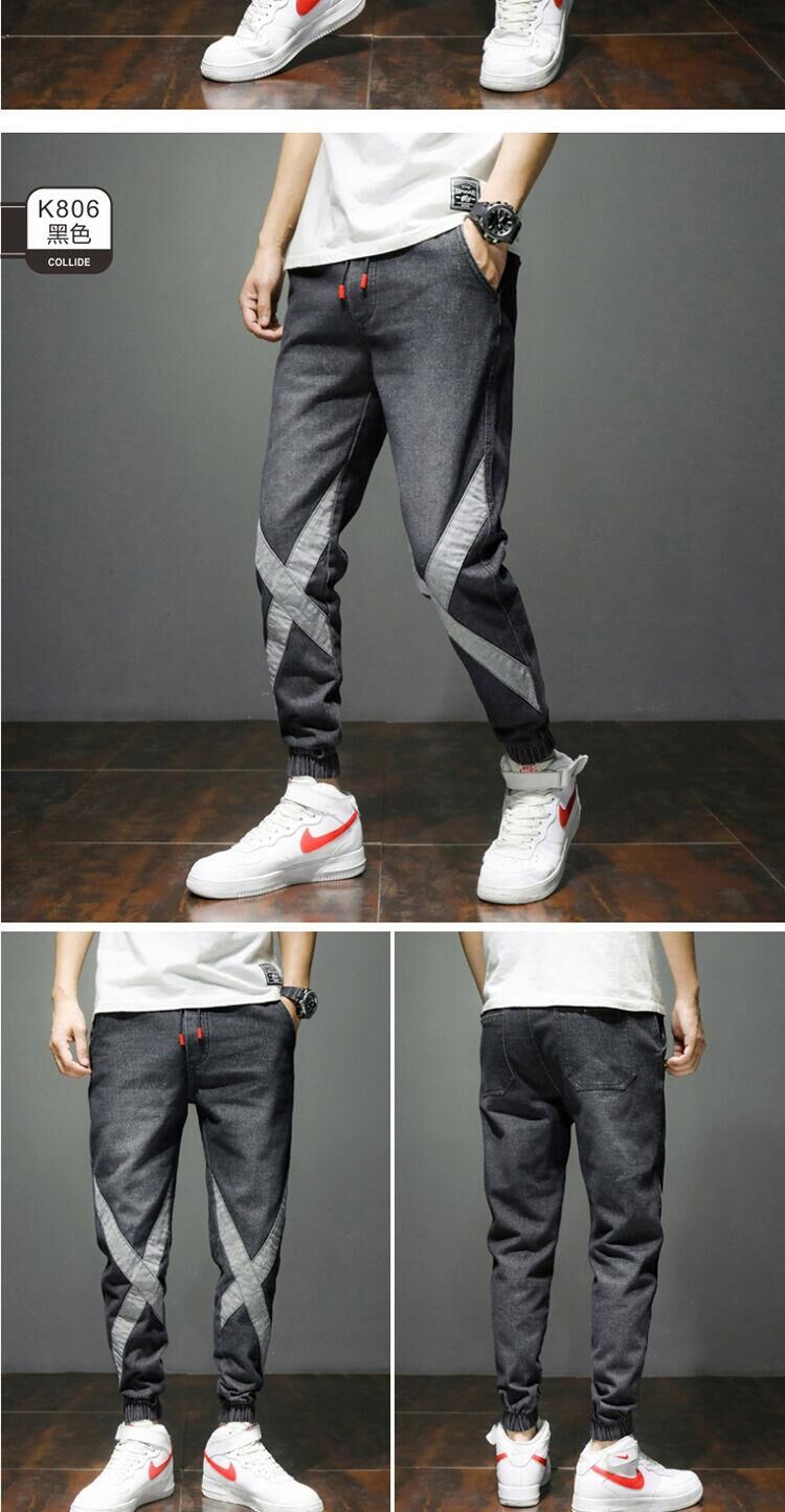 Quần Jeans Dài Màu Trơn Phong Cách Hàn Quốc Size M-5Xl Cho Nam