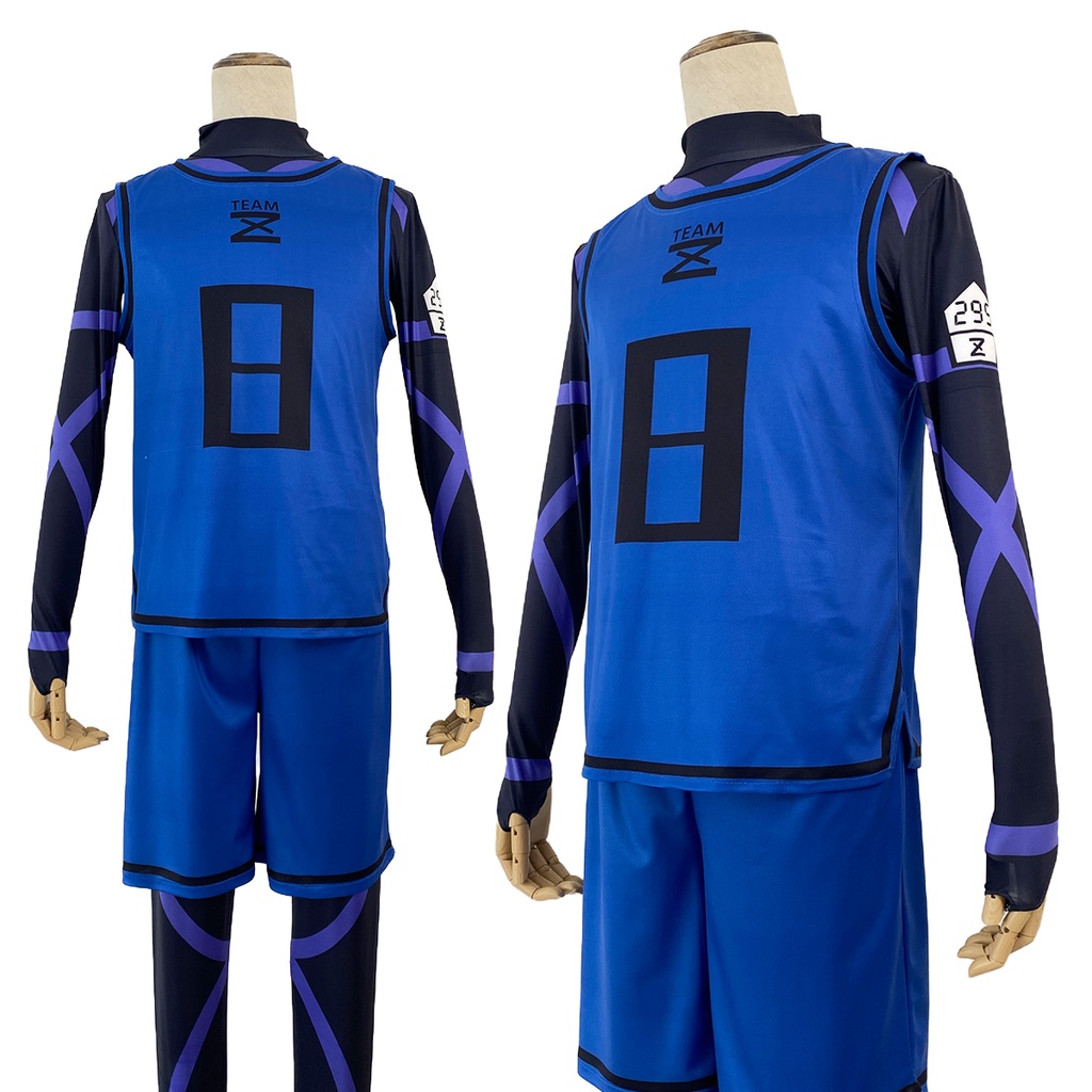 HOLOUN Blue Lock Áo Thun Hóa Trang Nhân Vật Isagi Yoichi Bachira Chigiri Nagi Itoshi  Football Soccer Training Wear Uniform Halloween gift