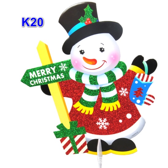 Hình dán có chân để bàn trang trí noel giáng sinh