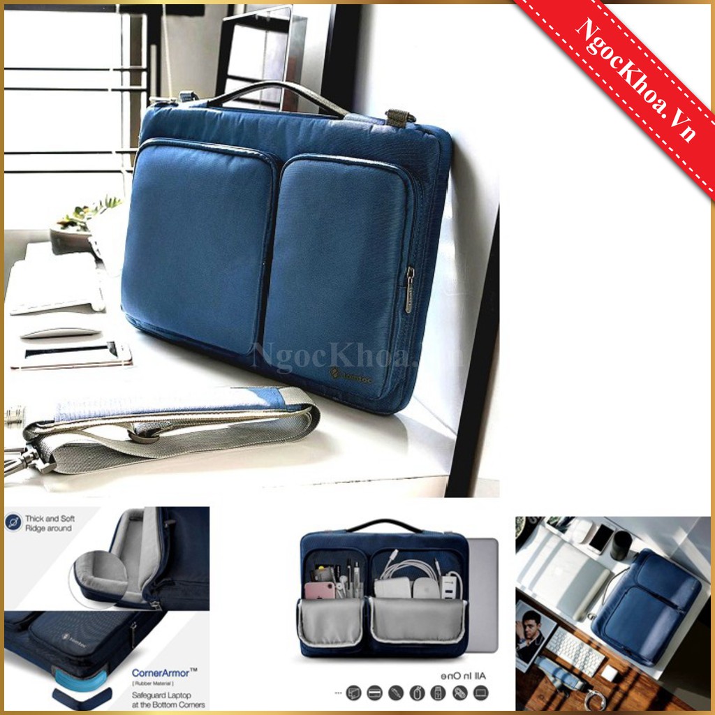 Túi Chống Sốc Laptop/ Macbook 13/15/16 inch Đeo Vai  Tomtoc (USA) 360 ° Shoulder Bags ( A42 ) - Phân Phối Chính Hãng