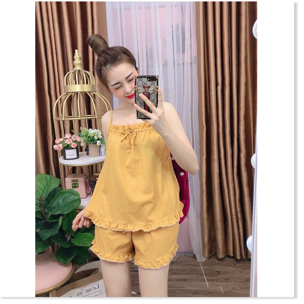 Set bộ tiểu thư mặc nhà Satin ngắn đẹp , tôn dáng KME STORE