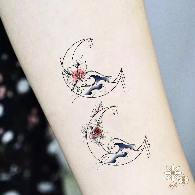 Hình xăm dán tạm thời hình hoa lá quyến rũ cho nam và nữ