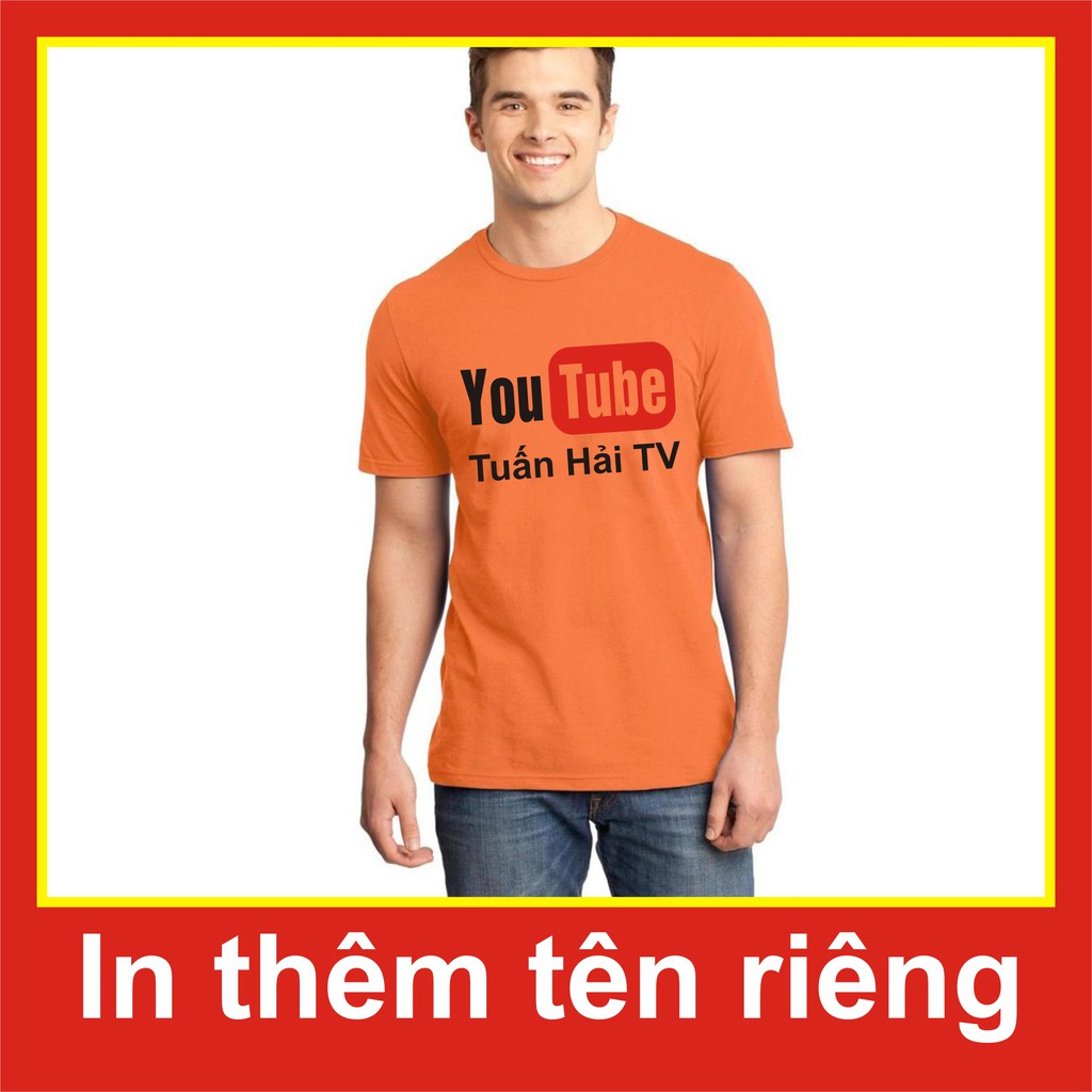 Áo phông youtube hàng đẹp, in thêm tên riêng theo yêu cầu, kênh riêng,in tên riêng