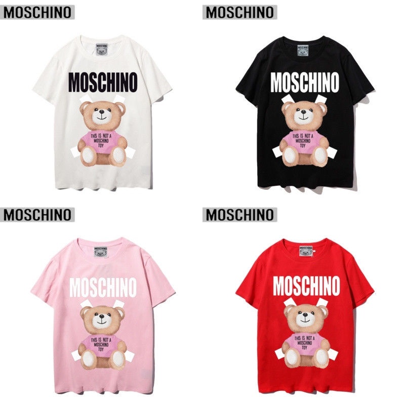 Áo Sweater Tay Ngắn In Hình Gấu Moschino Thời Trang Mùa Hè Cho Cặp Đôi 2022SS