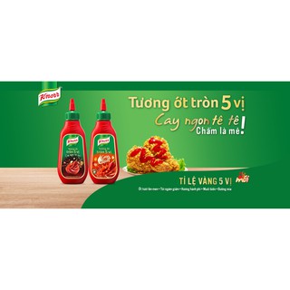 (Mới) Tương ớt Knorr tròn 5 vị cay tê chai 220gr