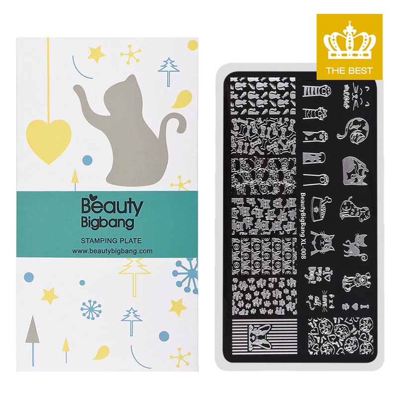 [Hàng mới về] Khuôn tạo hình họa tiết trang trí móng nghệ thuật Bigbang 6 * 12cm