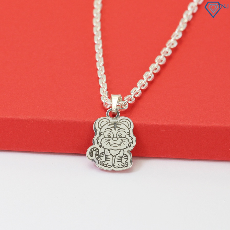 Dây chuyền bạc cho bé hình con hổ khắc tên DCT0069 Trang Sức TNJ