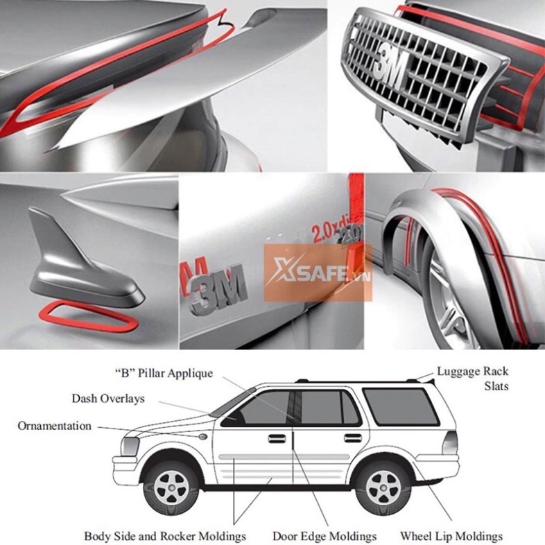 Băng keo 2 mặt cường lực 3M 4229P dài 3Mét băng keo siêu dính chịu nước, nhiệt dán được trên nhiều loại