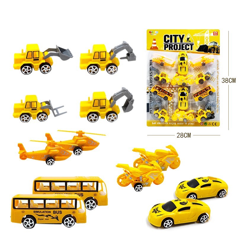 Set 12 xe mini cho bé