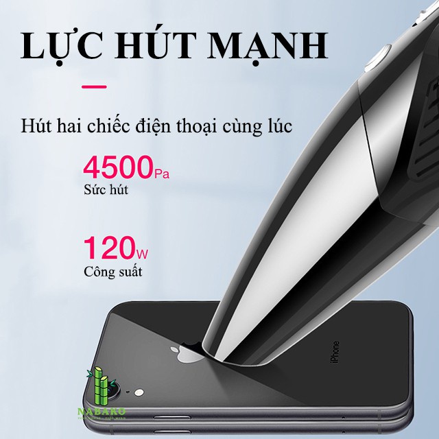 Máy hút bụi oto mini cầm tay thông minh - Trợ thủ đắc lực cho gia đình bạn - Công suất 120W