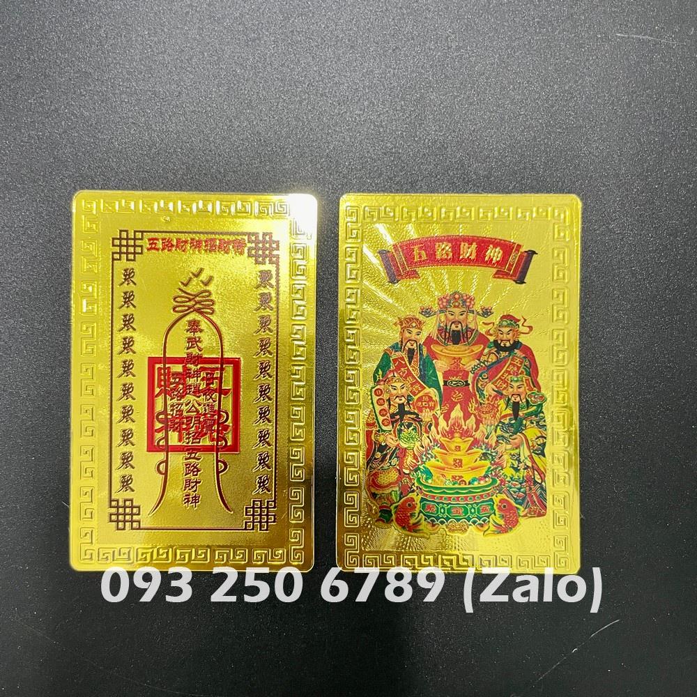 Kim Bài Ngũ Lộ Thần Tài Plastic