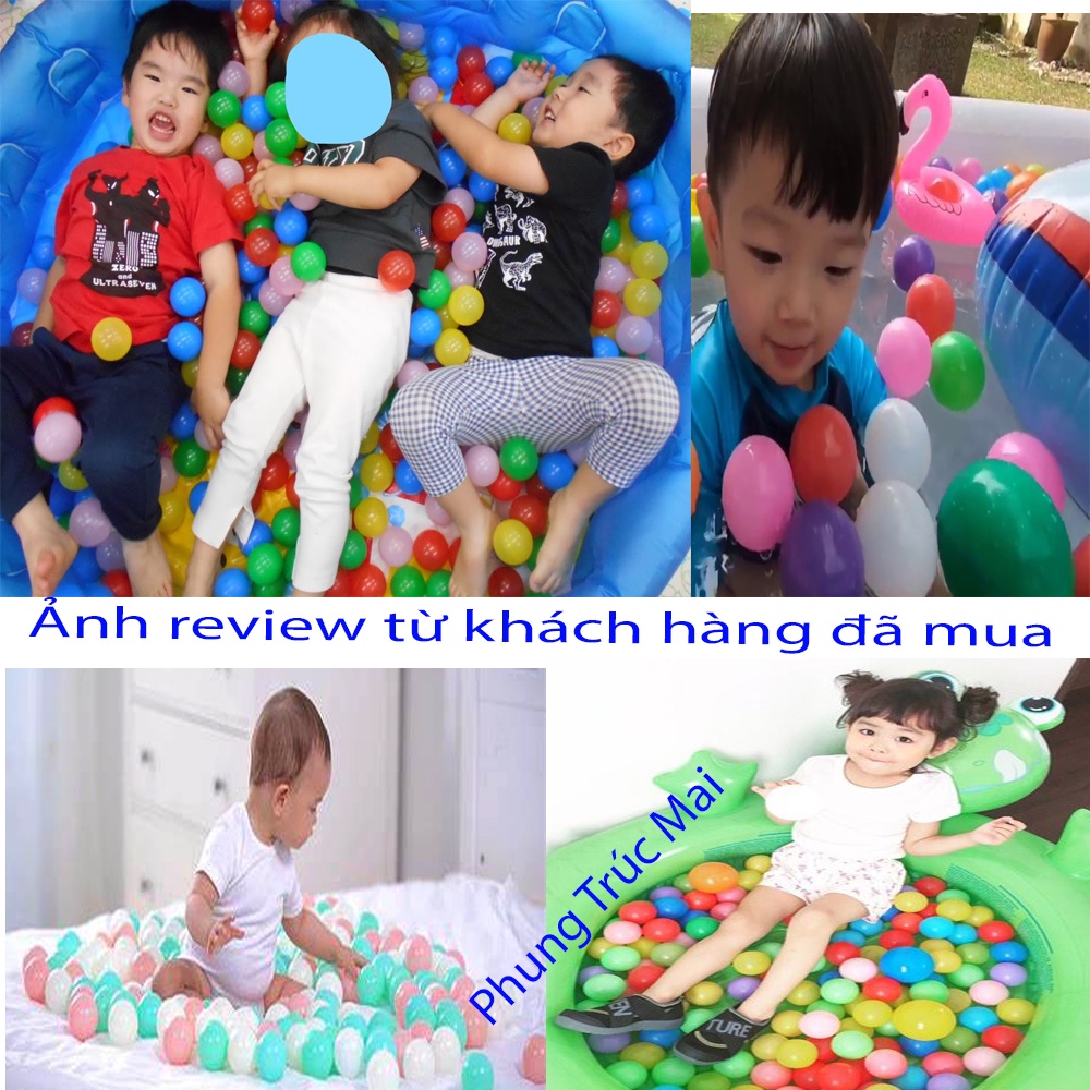 Đồ chơi cho bé 100 bóng nhựa cho bé chơi nhà bóng lều quây nhựa mềm siêu căng hơi Chính Hãng Việt Nam