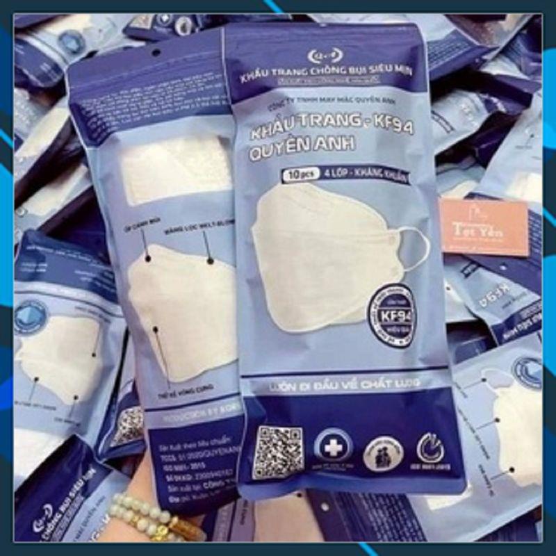 Khẩu trang y tế kf94 4D kháng khuẩn chống bui, Gói10 khẩu trang  4D cao cấp hàng chính hãng  [QUYỀN ANH - DUY NGỌC KF94]