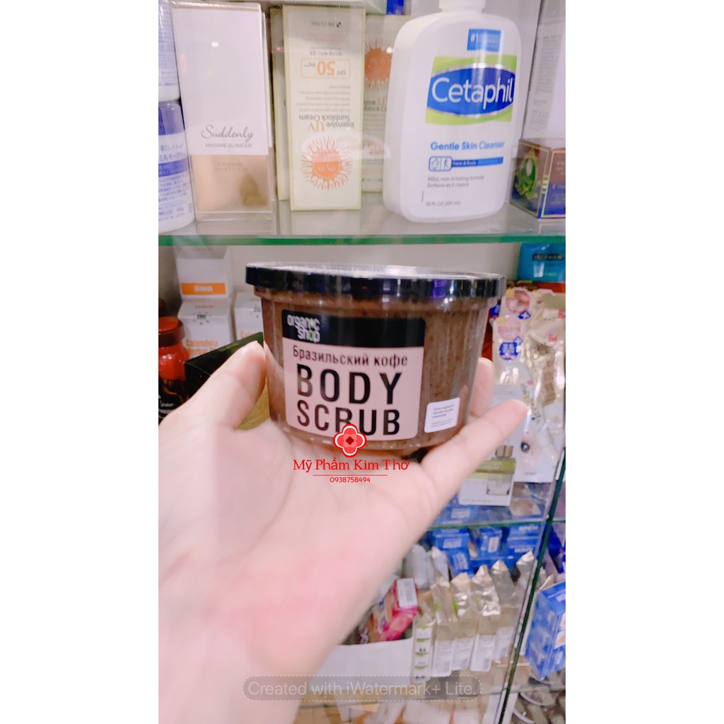 Tẩy da chết Body Organic Shop chiết xuất từ Cà phê