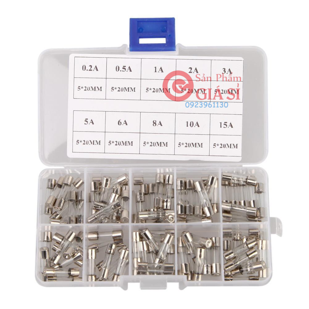 hộp 100 Cầu Chì Ống Thủy Tinh 5 * 20Mm ❤️freeship❤️