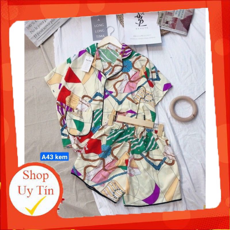 [ Mã A43] Bộ Ngủ Lụa  Đùi Cao Cấp ( Hàng freesize 60kg quay đầu ) . ẢNH THẬT 100%. Bộ mặc nhà