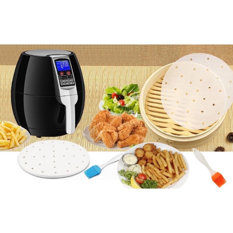 Giấy nến đục lỗ để hấp chiên dùng cho nồi chiên không dầu (loại dầy,chống dính tốt)