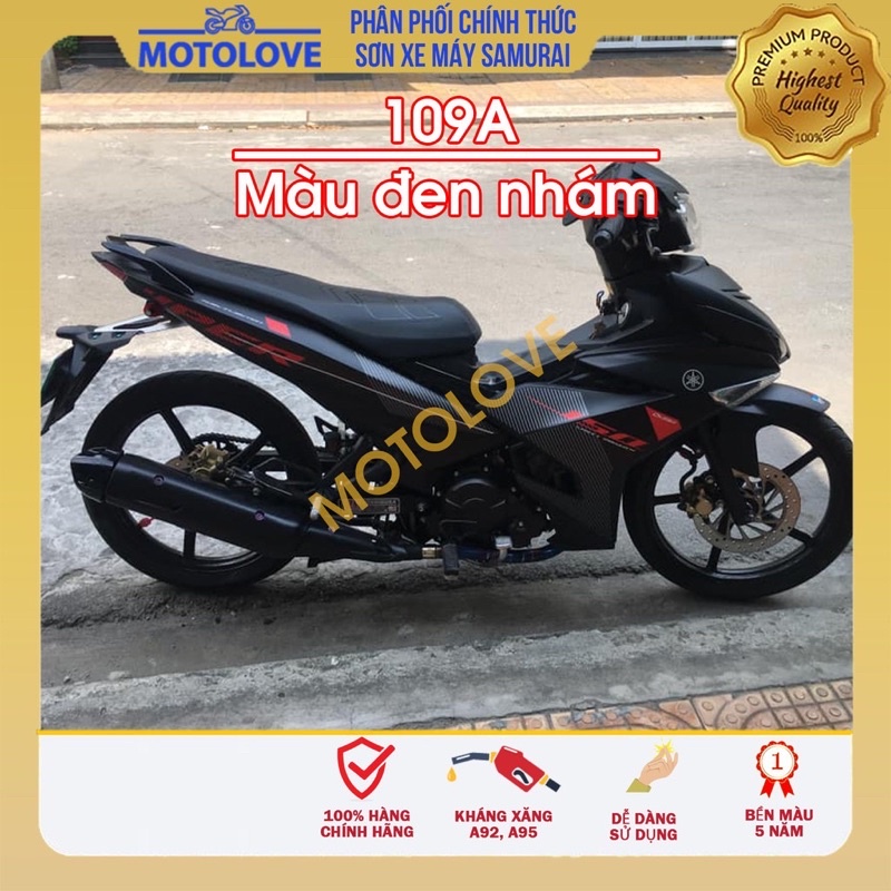 Sơn Sịt Samurai Chính Hãng Cao Cấp 109A Đen Nhám