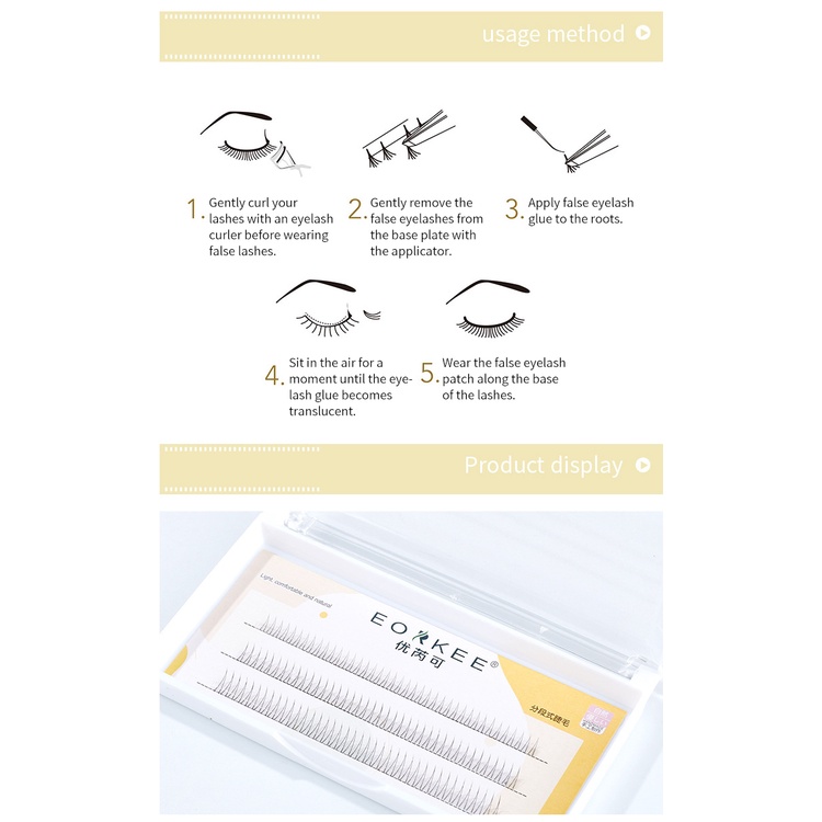 Hộp Lông Mi Giả Dáng Chữ A Nối Mi Giả Ngắn Tiện Dụng