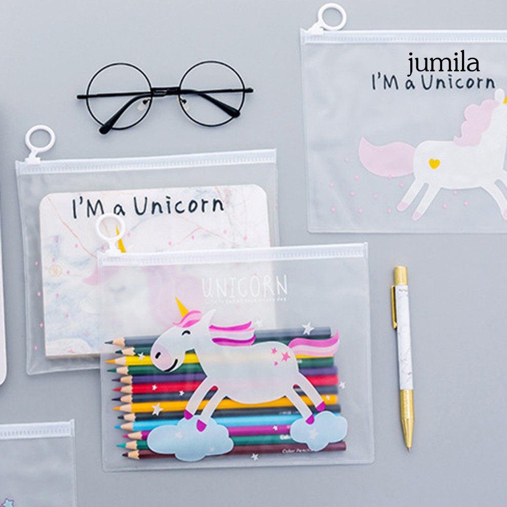 Túi Đựng Bút Trong Suốt In Hình Dễ Thương