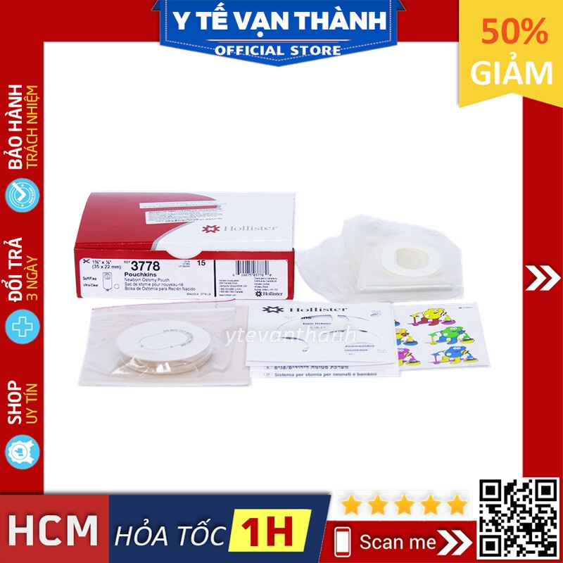 ✅ Túi Hậu Môn Nhân Tạo- Hollister 3778 (Cho Trẻ Sơ Sinh) -VT0772