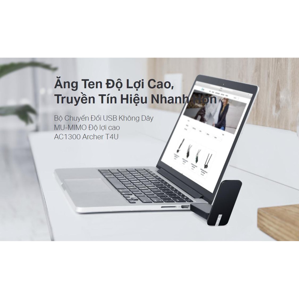 Bộ Chuyển Đổi USB Wi-Fi Archer T4U Băng Tần Kép AC1300 - Chính Hãng - Bão Hành 24 Tháng.