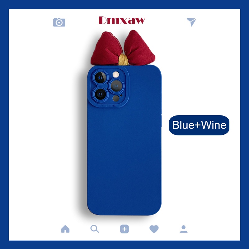 Ốp Điện Thoại Silicone Mềm Bảo Vệ Camera Hình Nơ Cho Samsung Galaxy S22 Plus Ultra A22 A32 M32 4G 5G