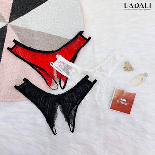 Quần lót lọt khe xẻ đáy Ladali, quần lót ren nữ sexy Ladali QLK02 - Đỏ, Đen, Trắng