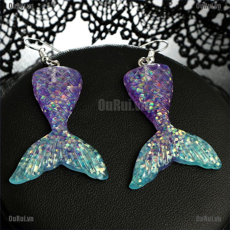 Bông Tai Hình Đuôi Nàng Tiên Cá Thời Trang Dành Cho Nữ