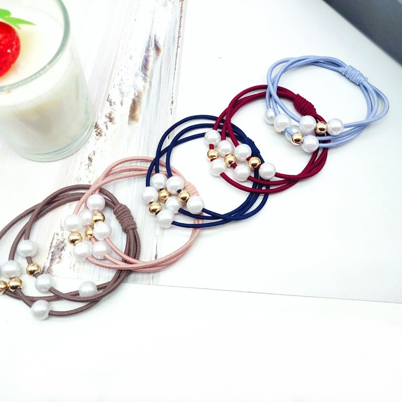 Dây buộc tóc SD306 đính hạt dễ thương xinh đẹp phong cách Hàn Quốc làm phụ kiện tóc thời trang cho nữ
