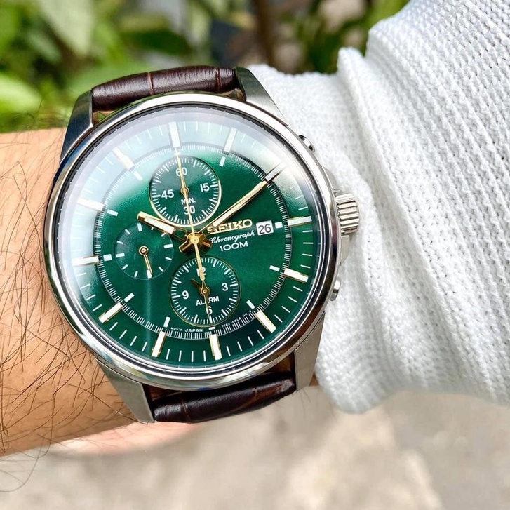 Đồng Hồ Nam Sei.ko trẻ trung lịch lãm Full 6kim Máy Pin  size 40mm - Đồng Hồ Nam Dây Da -Tặng Thêm Pin | BigBuy360 - bigbuy360.vn