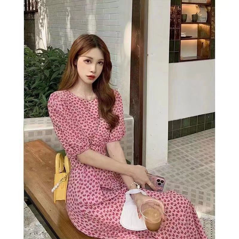 Đầm Hoa Tay Phồng Thời Trang Pháp Quý Phái 165001 Chân Váy Dài Thời Trang Nữ Tính