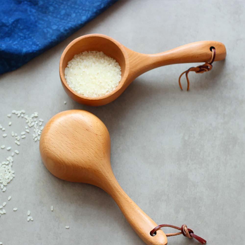 Muỗng Gỗ Tay Cầm Ngắn Phong Cách Nhật Bản