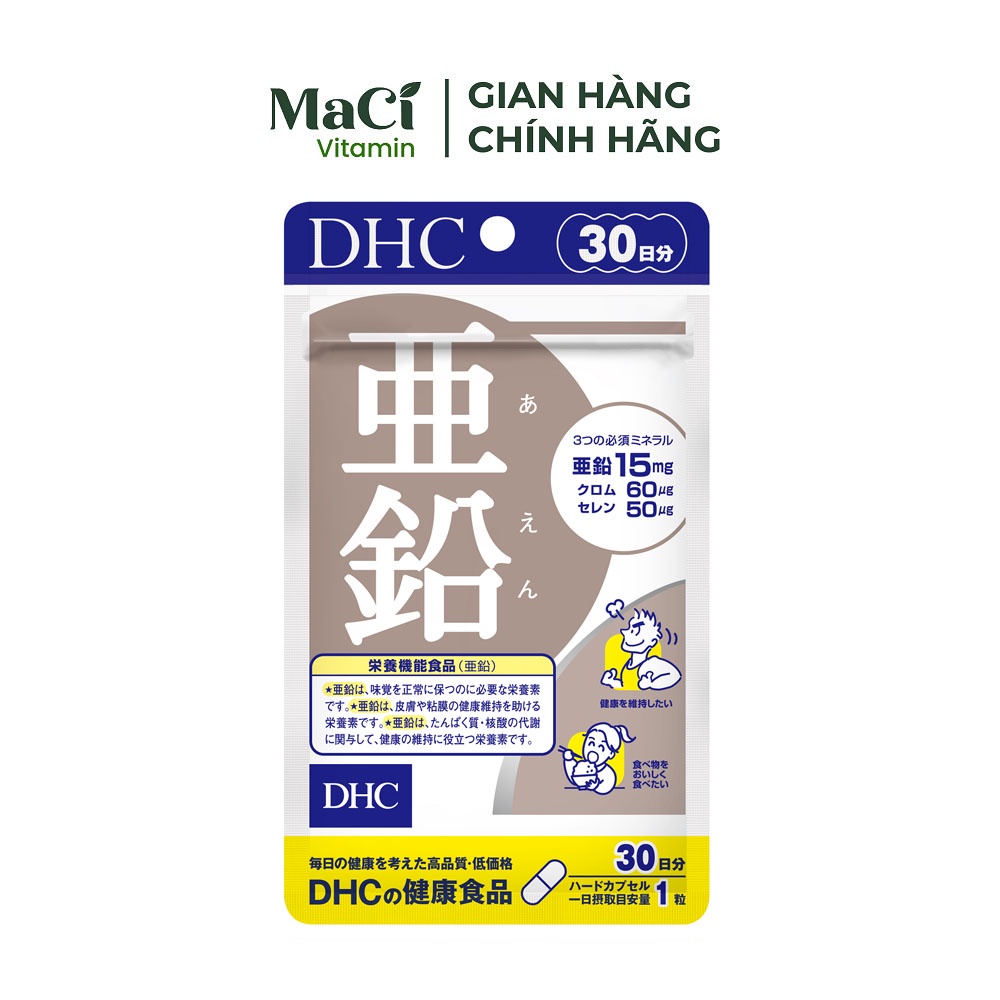 Viên uống bổ sung kẽm DHC ZinC Bổ sung năng lượng MaCi