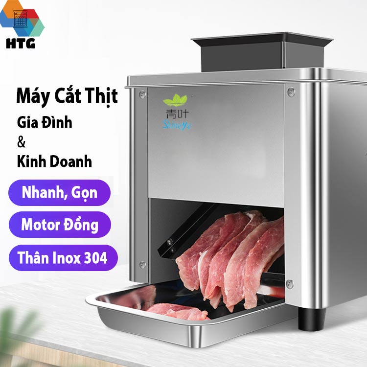 Máy cắt thái thịt, rau củ tự động ShineYe RiRiHong thân vỏ Inox với  550W công suất lớn, 150kg mỗi giờ, hàng chính hãng