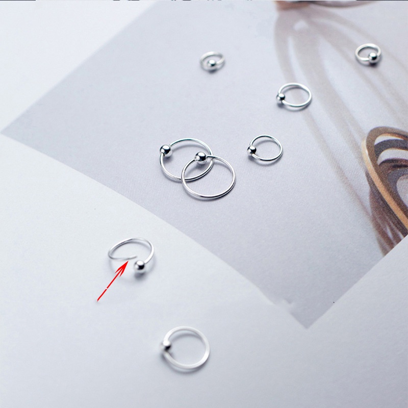 Khuyên bi mảnh dày 0.8mm