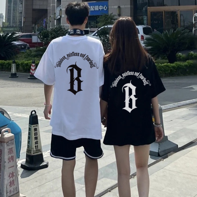 Áo Thun Tay Ngắn 100% Cotton Nguyên Chất In Chữ Phong Cách Âu Mỹ Hàng Mới