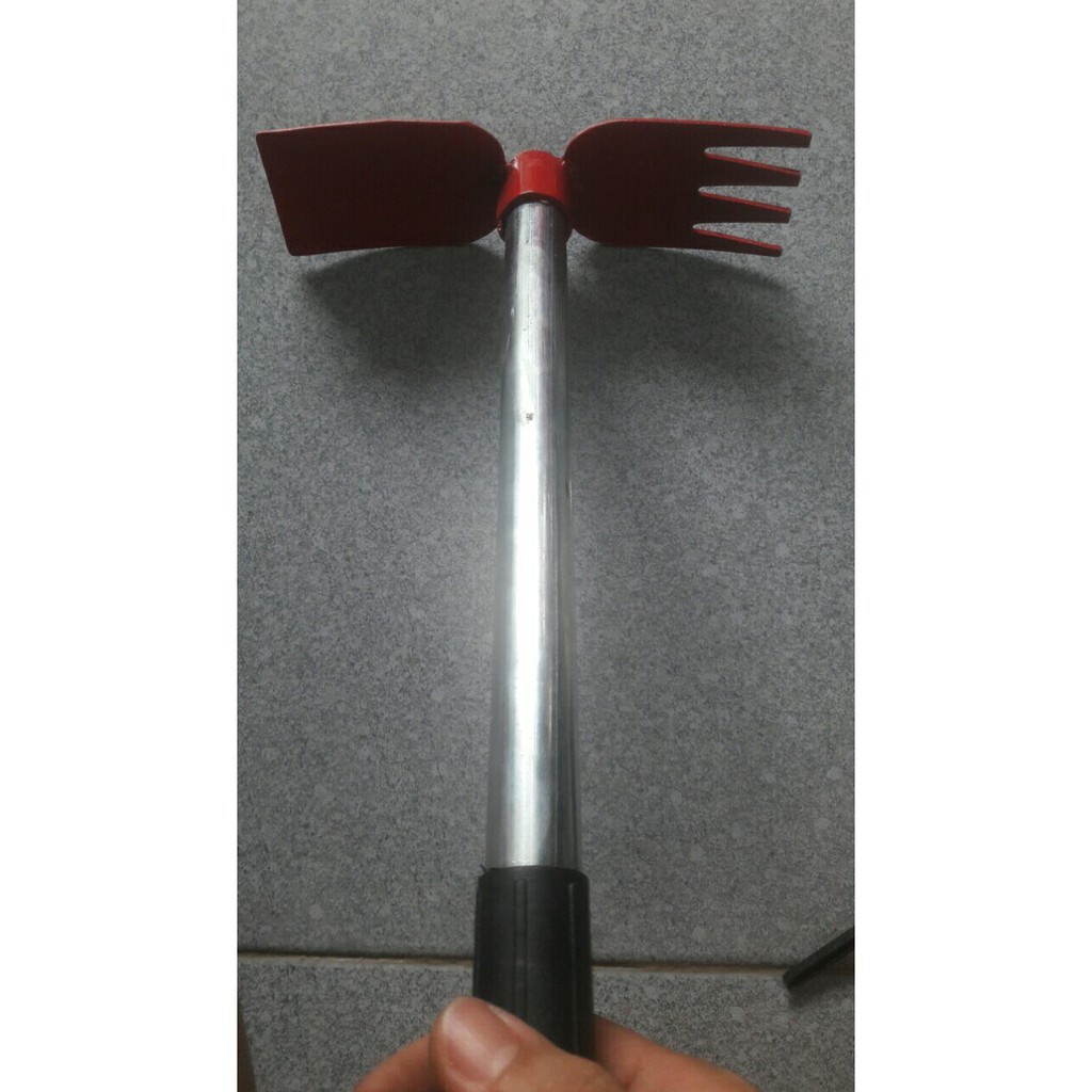 Cuốc cào xới đất cán 30 cm Dụng cụ phục vụ nông nghiệp làm vườn 2 trong 1