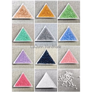 Hạt thuỷ tinh 4mm làm vòng tay - nguyên liệu handmade