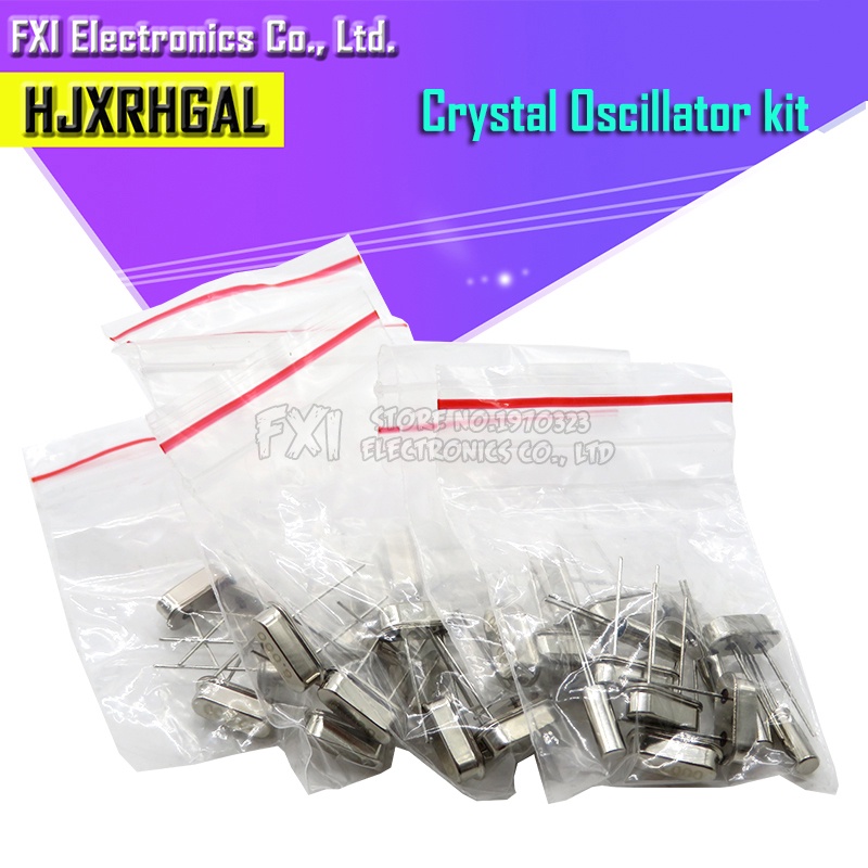 Bộ 5 Linh Kiện Điện Tử 32.768Khz 6Mhz 8Mhz 11.0592Mhz 12Mhz 16Mhz 20Mhz HC-49S